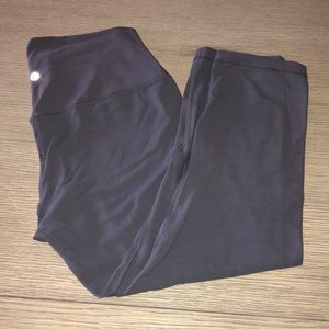 LULULEMON GRAY HIGH RISE 7/8 LEGGING